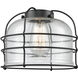 Franklin Restoration Bell Cage 1 Light 9 inch Matte Black Mini Pendant Ceiling Light in Incandescent, Seedy, Franklin Restoration